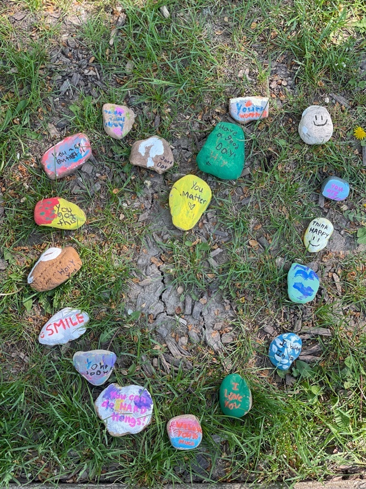 rocks with kind messages on them 