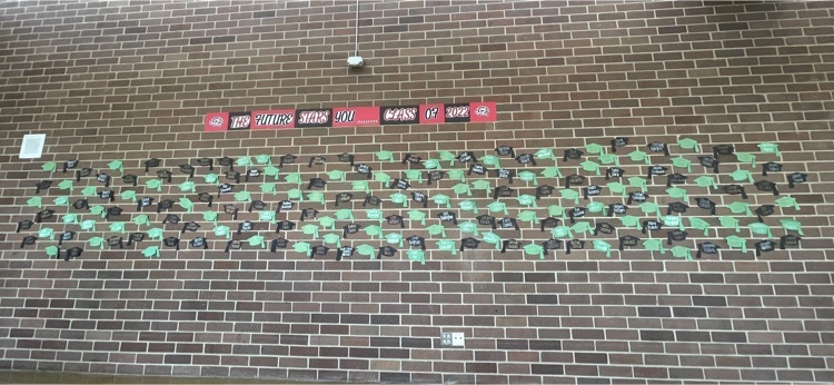 paper graduation caps with names on them